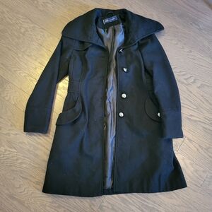 Anne Klein Elegant Black Pea Coat